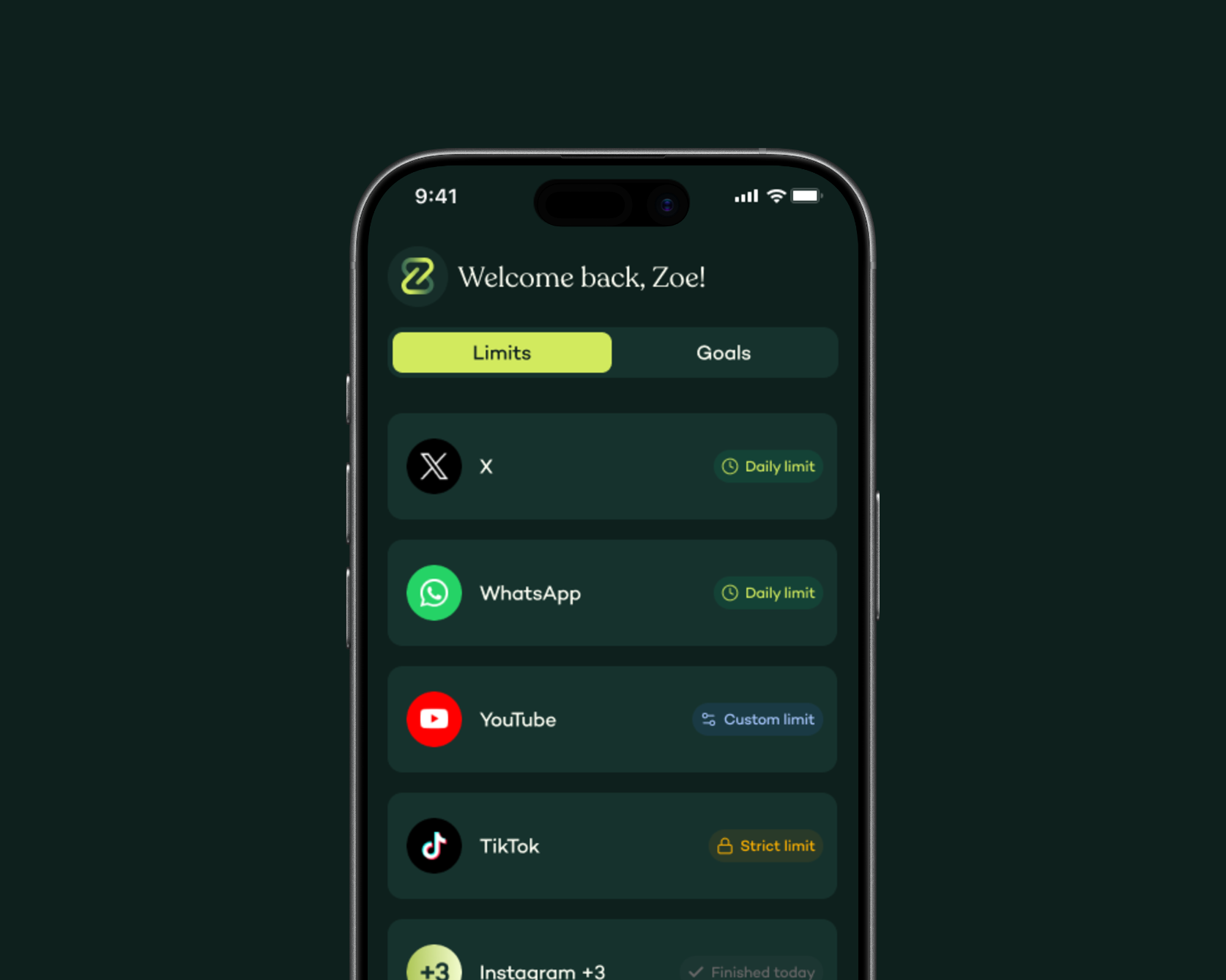 Zenith app blocker and app limits for iPhones and iPads